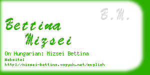 bettina mizsei business card